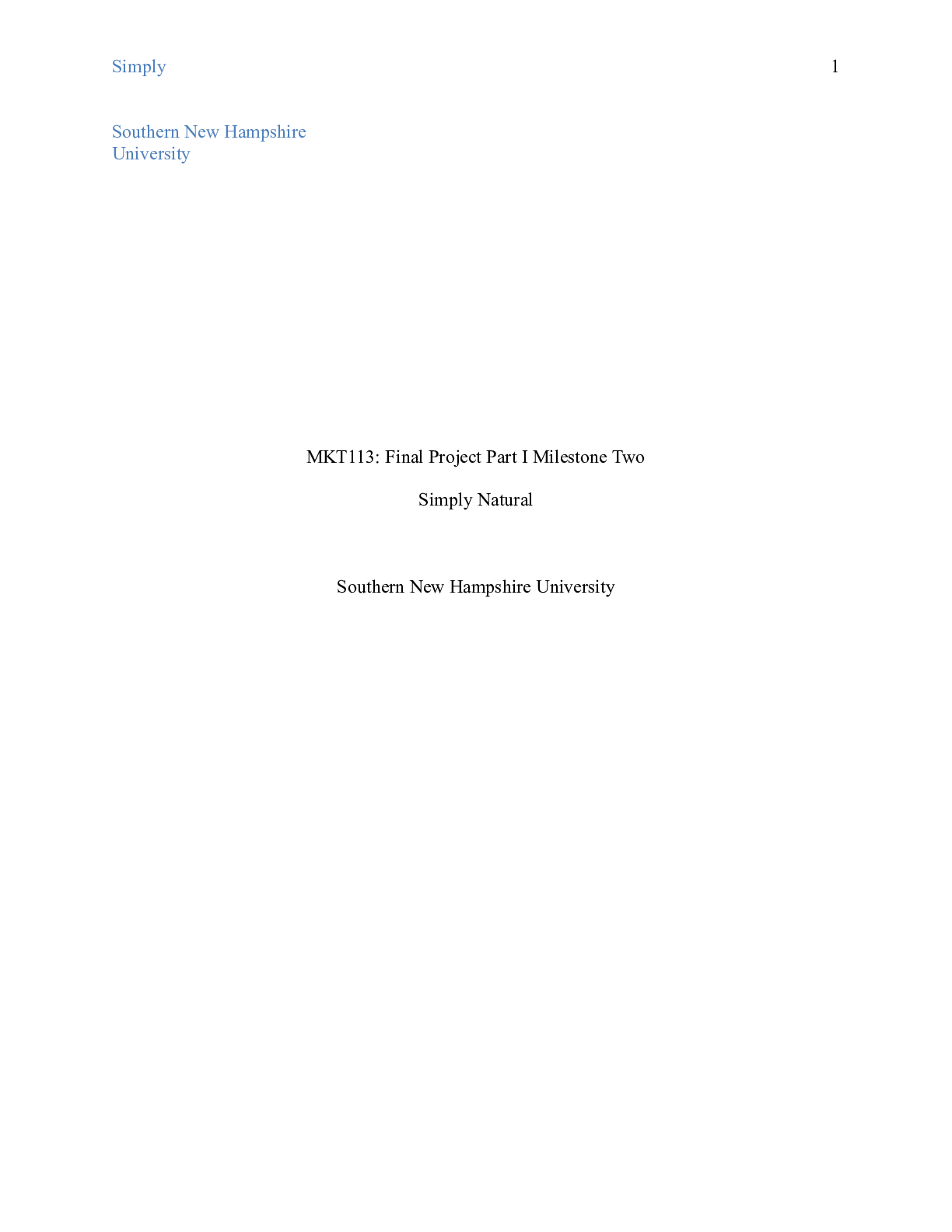 Preview image for mkt 113 fp part i milestone two submission template|    MKT113: Final Project Part I M